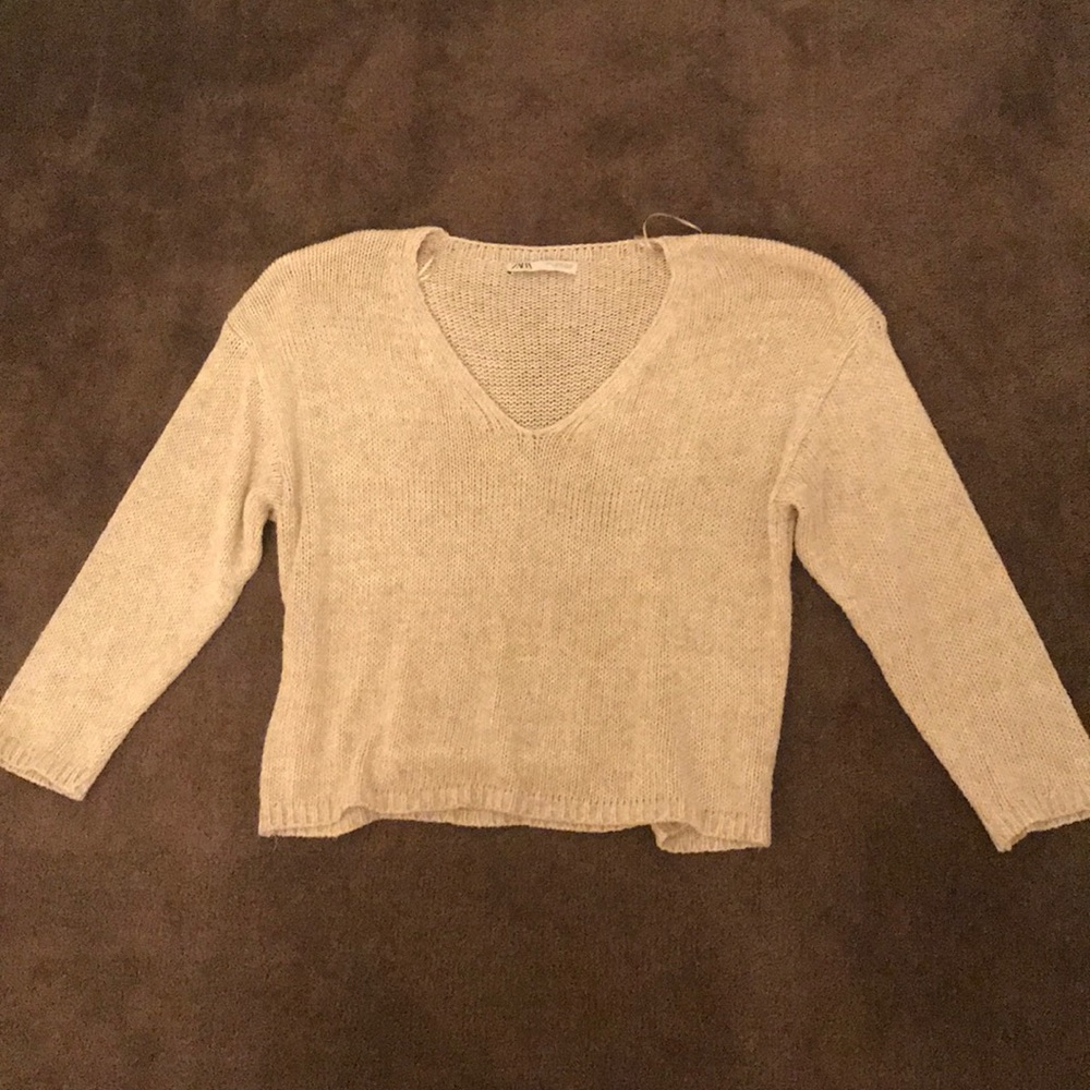 Zara beige knit sweater